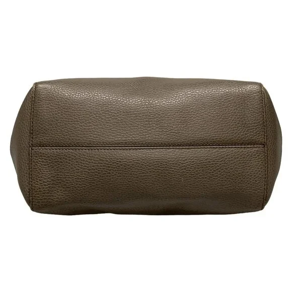 Auth GUCCI Swing 354408 Brown Pink Leather Tote Bag - Picture 9 of 16